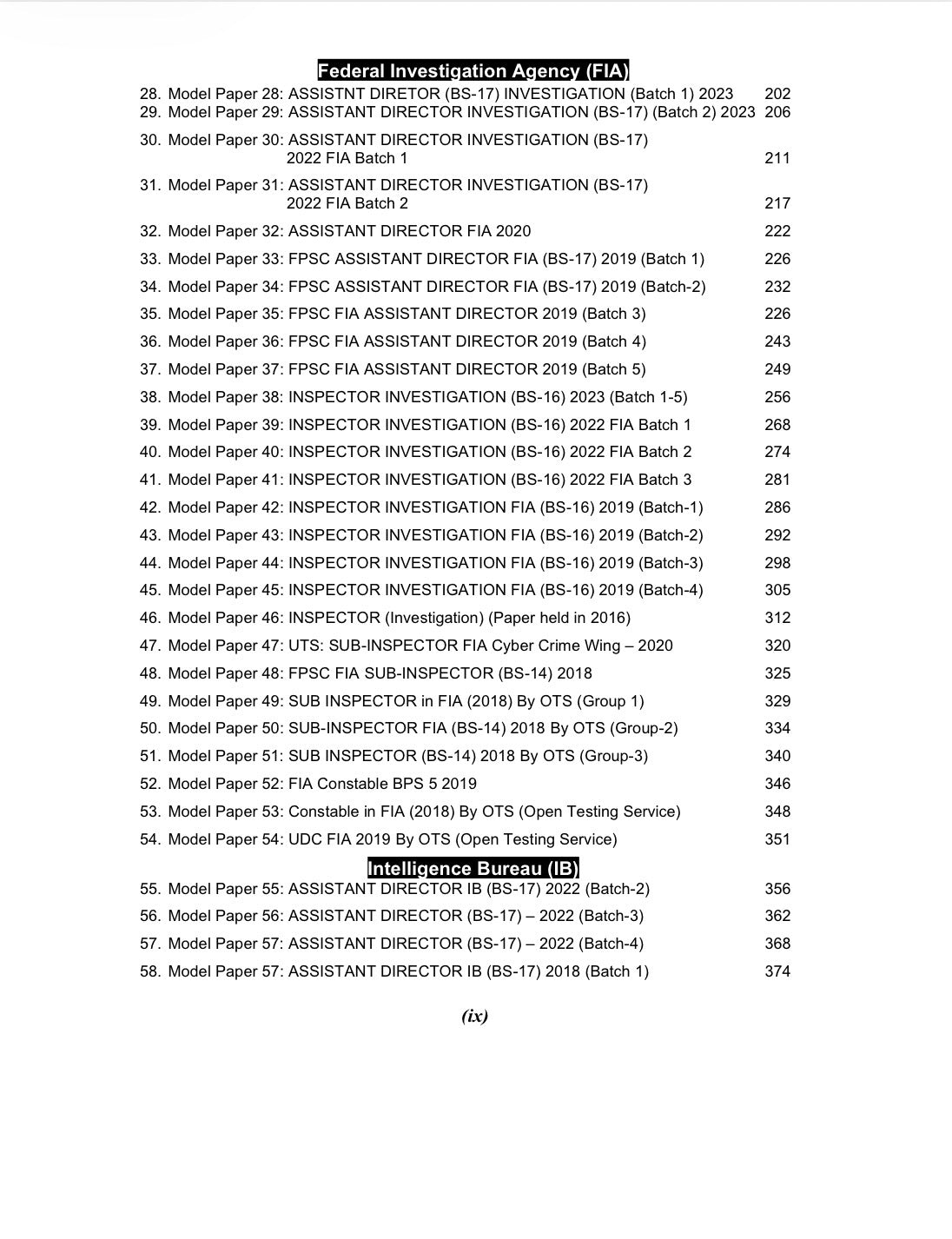 Advanced FPSC & Other Federal Model Papers by Imtiaz Shahid