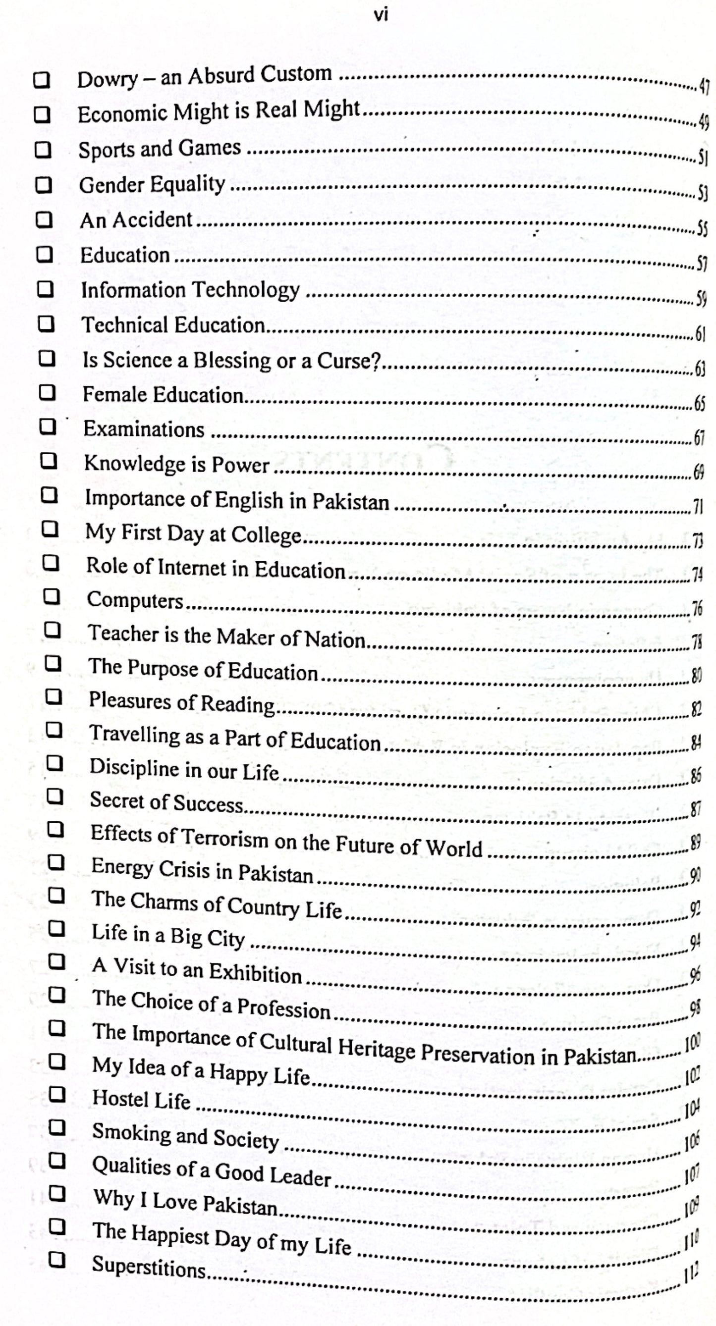 100 College Essays by Tasadduq Shiar