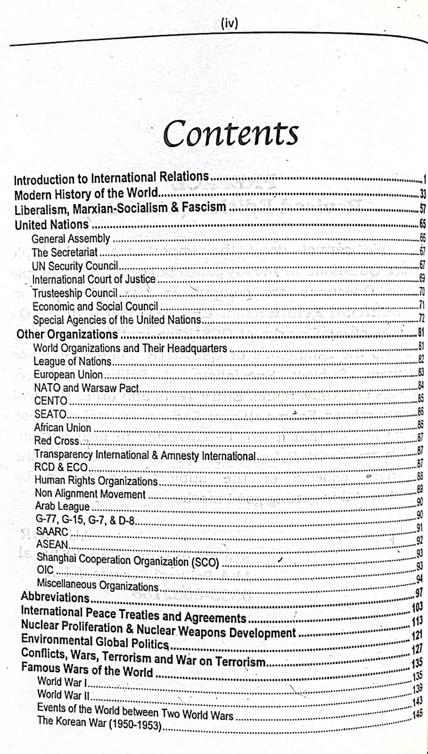International Relations MCQs for CSS by Rai Iqbal Kharal
