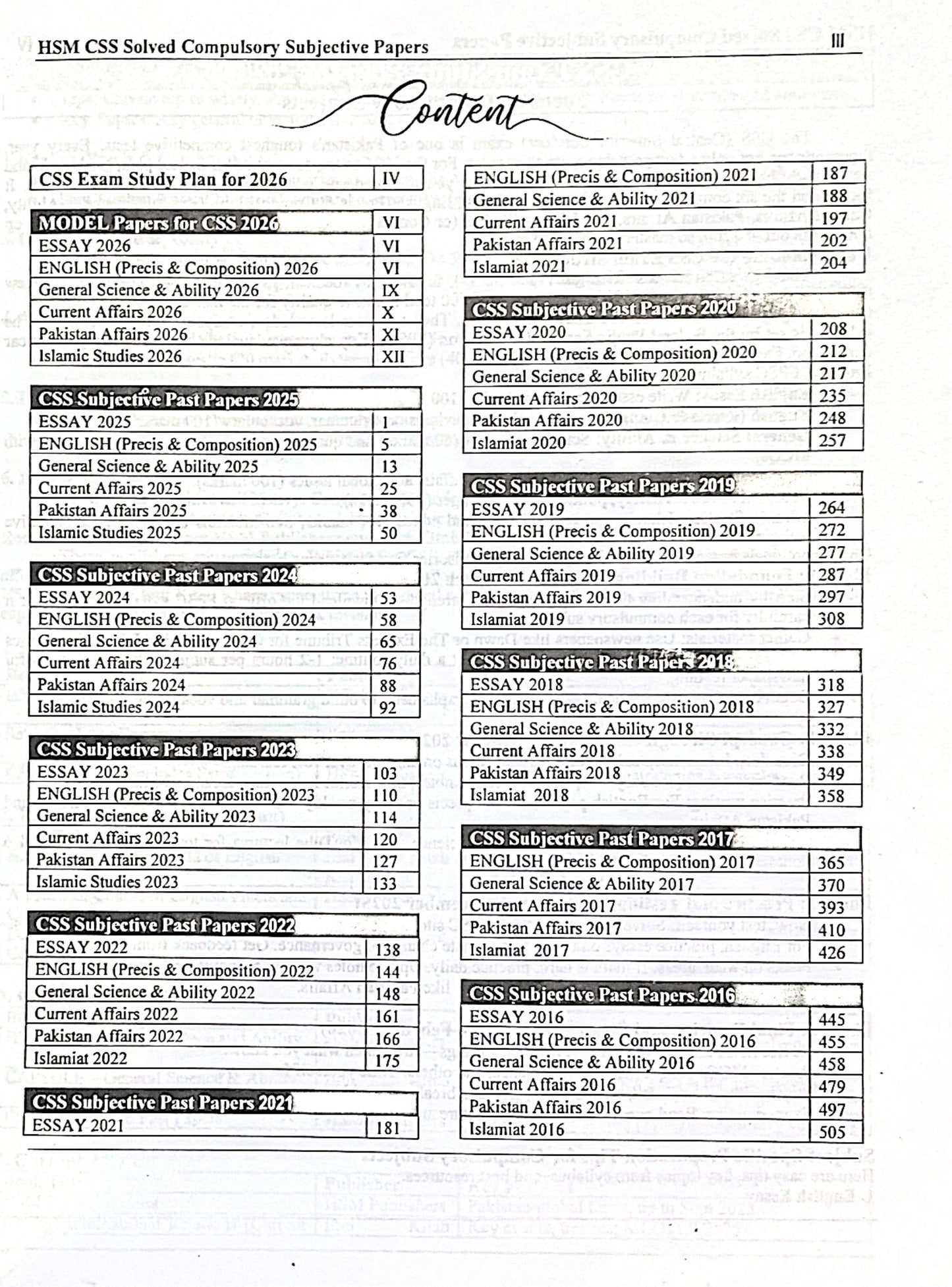 FPSC CSS Compulsory Subjects Previous Years Solved Papers