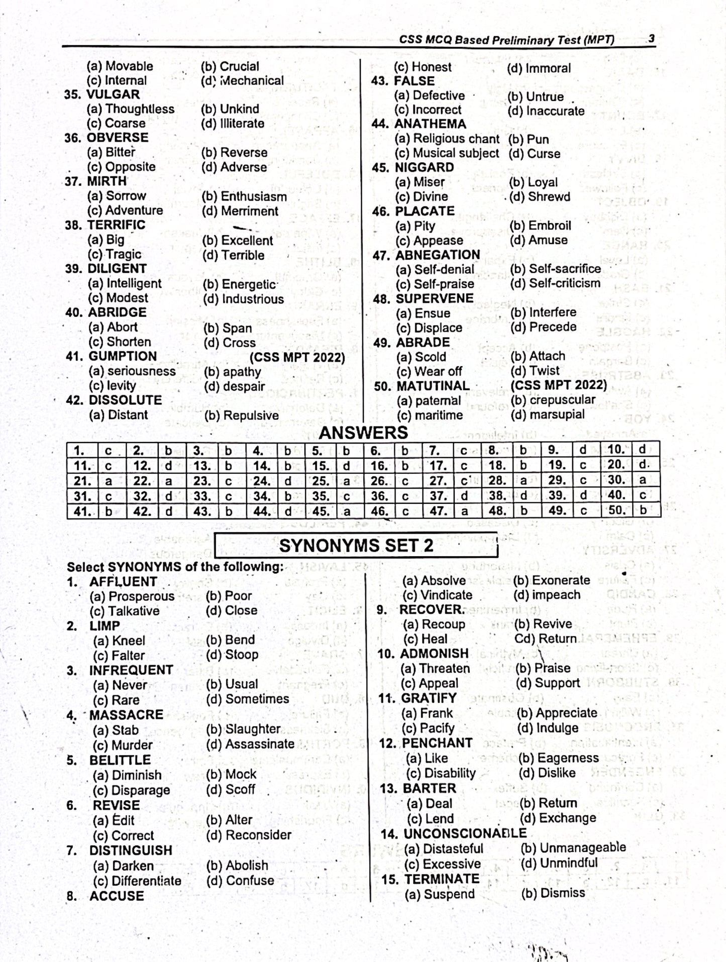 Caravan MCQ Based Preliminary Test (MPT) for CSS by Hafiz Karim Dad Chughtai