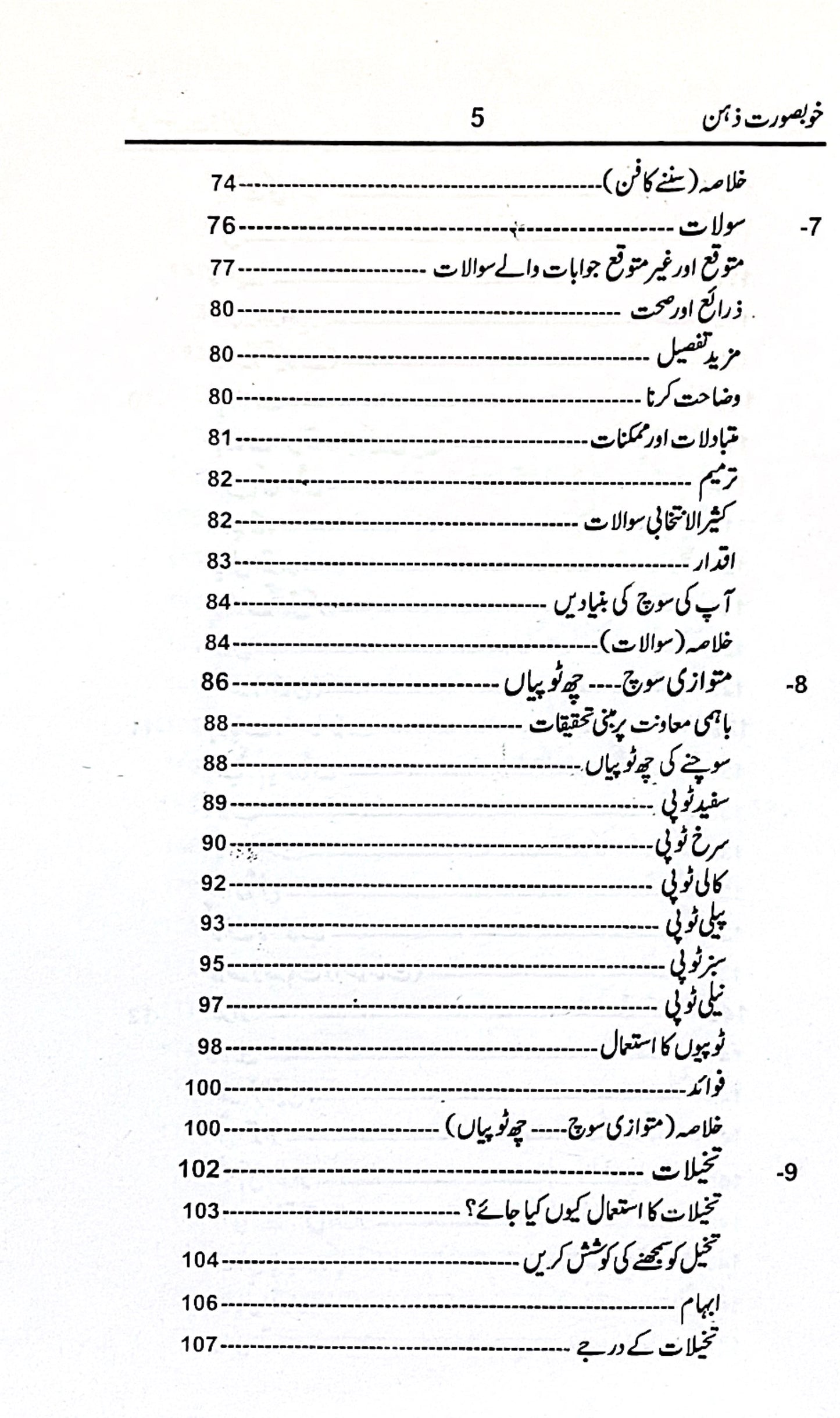 Khubsurat Zehan by Edward De Bono -Beautiful Minde Urdu Edition